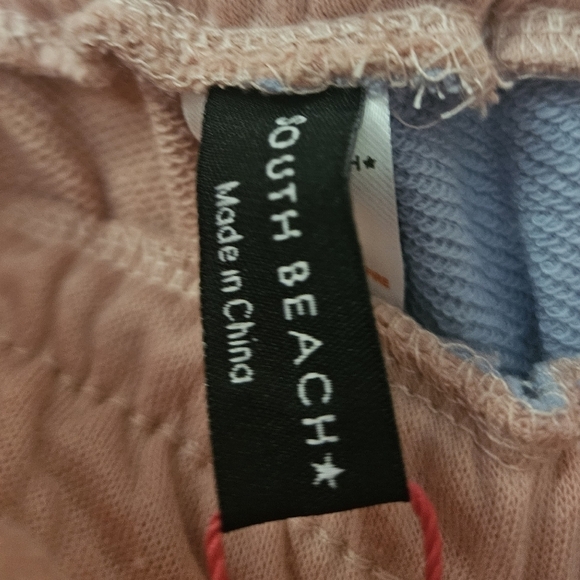 NWT South Beach Active Sweat Pants Women's Size 2 Pink/Blue Cotton Blend - Picture 3 of 5